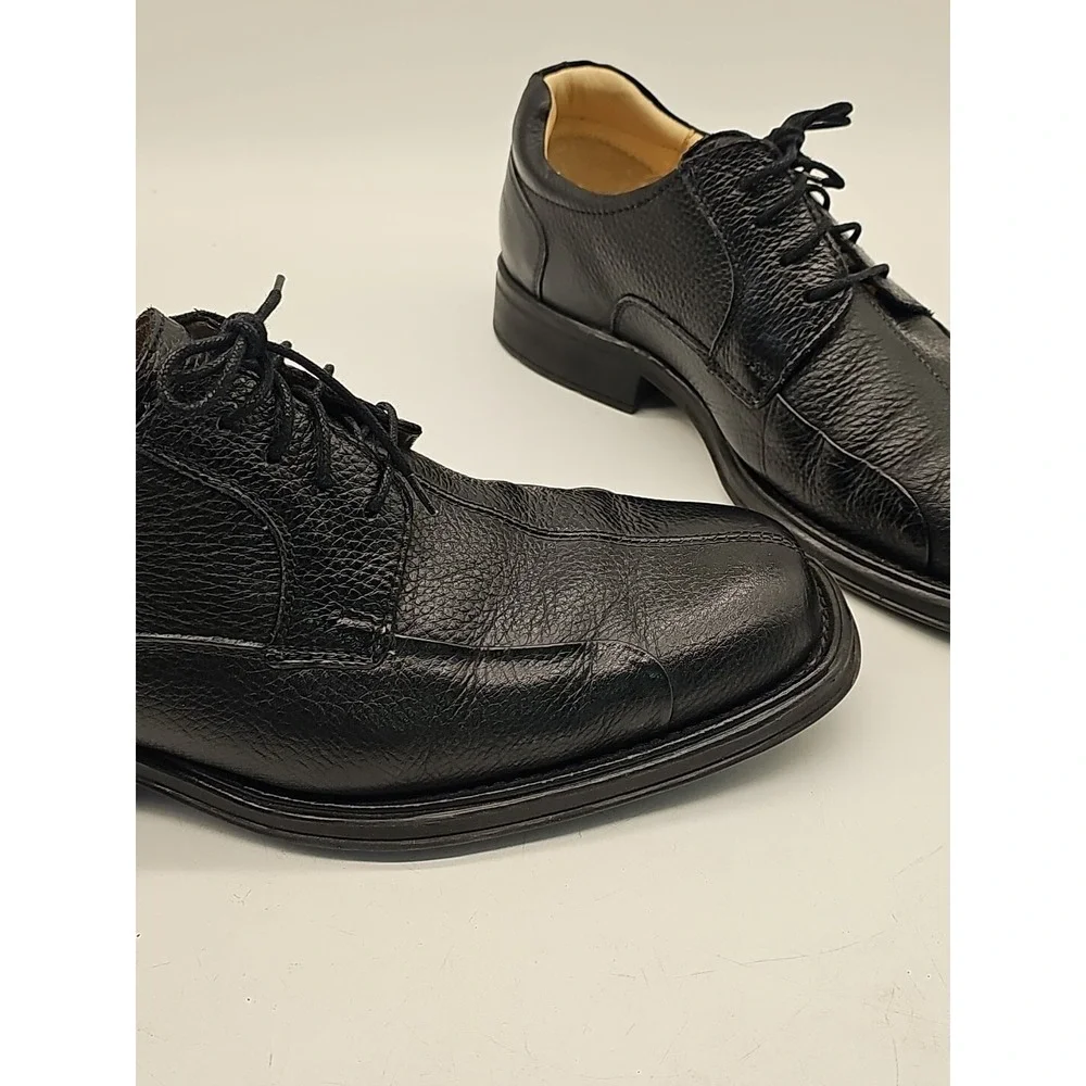 Studio BELVEDERE Shoes Mens 10.5D BAY BRIDGE Dress Oxford BLACK Leather Lace Up